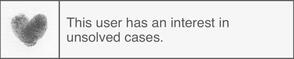 Has an interest in unsolved cases