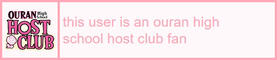 This user is an Ouran High School Host Club fan